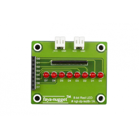 faya-nugget 8-bit Red LED - 8 LEDs Module