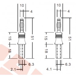 KDN-42 / KDN-44 (Adaptadores de Interligação entre 2 mm e 4 mm)
