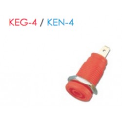 KEG-4 / KEN-4 (Enchufe de 4 mm Amovibles para Soldar o de Terminación Rápida de 6,4 mm)