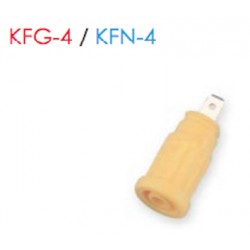 KFG-4 / KFN-4 (Enchufe de 4 mm Amovibles para Soldar o de Terminación Rápida de 6,4 mm y Agujero de Montaje 12.4 mm)