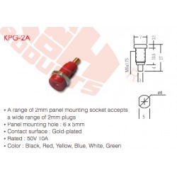 KPG-2A (2 mm Plug with 6 x 5 mm Mounting Hole)