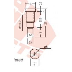 KPG-4A / KPN-4A (4 mm Plug for Welding or 6.4 mm Quick Termination with 8 x 7mm Mounting Hole)