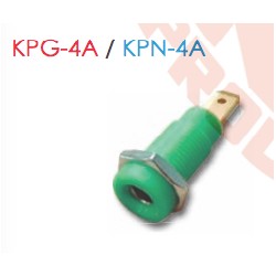 KPG-4A / KPN-4A (Plugue de 4 mm para Solda ou Terminação Rápida de 6,4 mm com Furo de Montagem de 8 x 7 mm)