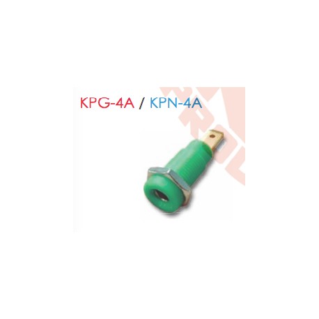 KPG-4A / KPN-4A (Enchufe de 4 mm para Soldadura o Terminación Rápida de 6,4 mm con Agujero de Montaje de 8 x 7 mm)