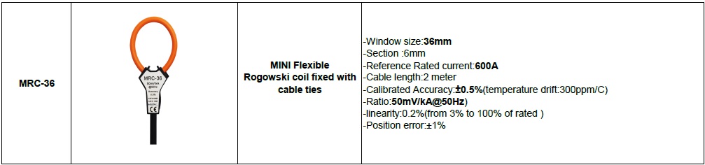 MRC-Mini series flexible Rogowski coil